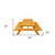 94" Natural Solid Wood Outdoor Picnic Table with Umbrella Hole