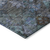 8' X 10' Teal Blue And Charcoal Floral Washable Indoor Outdoor Area Rug