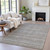 9' X 12' Brown And Beige Striped Washable Indoor Outdoor Area Rug - Brown, Beige