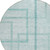 8' Teal Blue And Aqua Round Geometric Washable Indoor Outdoor Area Rug - 608219250034