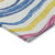8' Ivory Blue Pink And Yellow Round Striped Washable Indoor Outdoor Area Rug