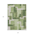 8' X 10' Artichoke Green And Ivory Abstract Washable Indoor Outdoor Area Rug