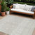 9' X 12' Ivory And Gray Geometric Washable Indoor Outdoor Area Rug