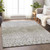 9' X 12' Taupe Green And Ivory Abstract Washable Indoor Outdoor Area Rug