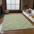 9' X 12' Olive Green And Ivory Geometric Washable Indoor Outdoor Area Rug