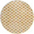 8' Orange And Ivory Round Geometric Washable Indoor Outdoor Area Rug - 880016734058