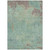 9' X 12' Pale Aqua And Taupe Abstract Washable Indoor Outdoor Area Rug