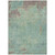 9' X 12' Pale Aqua And Taupe Abstract Washable Indoor Outdoor Area Rug