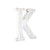 16" White Distressed Wood Letter K Tabletop Sculpture