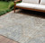 10' X 14' Beige And Gray Geometric Washable Indoor Outdoor Area Rug - Beige, Gray