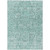 8' X 10' Teal Blue Aqua And Gray Floral Washable Indoor Outdoor Area Rug