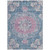 9' X 12' Blue Floral Medallion Washable Indoor Outdoor Area Rug
