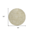 8' Beige And Brown Round Damask Washable Indoor Outdoor Area Rug