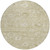 8' Beige And Brown Round Damask Washable Indoor Outdoor Area Rug