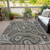 9' X 12' Gray And Ivory Geometric Washable Indoor Outdoor Area Rug - Gray, Ivory