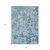 8' X 10' Teal Blue Aqua And Gray Floral Washable Indoor Outdoor Area Rug - Teal Blue, Aqua, Gray