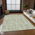 9' X 12' Green And Ivory Striped Washable Indoor Outdoor Area Rug - Green, Ivory