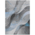 9' X 12' Sky Blue Gray And Silver Abstract Washable Indoor Outdoor Area Rug