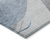 9' X 12' Sky Blue Gray And Silver Abstract Washable Indoor Outdoor Area Rug