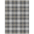 9' X 12' Charcoal Ivory And Gold Plaid Washable Indoor Outdoor Area Rug