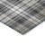 9' X 12' Charcoal Ivory And Gold Plaid Washable Indoor Outdoor Area Rug