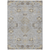 8' X 10' Gray Beige And Ivory Floral Washable Indoor Outdoor Area Rug
