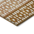 8' Orange Beige And Ivory Round Geometric Washable Indoor Outdoor Area Rug