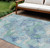 10' X 14' Blue And Teal Blue Abstract Washable Indoor Outdoor Area Rug