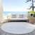 8' Ivory And Beige Round Geometric Washable Indoor Outdoor Area Rug - 606114956167