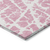 8' Round Pink and Ivory Round Abstract Washable Non Skid Indoor Outdoor Area Rug