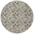 8' Taupe Beige And Tan Round Geometric Washable Indoor Outdoor Area Rug