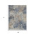 8' X 10' Denim Blue Beige And Charcoal Abstract Washable Indoor Outdoor Area Rug