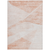 9' X 12' Salmon Peach And Ivory Abstract Washable Indoor Outdoor Area Rug