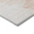 9' X 12' Salmon Peach And Ivory Abstract Washable Indoor Outdoor Area Rug