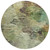 8' Beige Green And Artichoke Green Round Abstract Washable Indoor Outdoor Area Rug