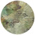 8' Beige Green And Artichoke Green Round Abstract Washable Indoor Outdoor Area Rug