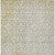 9' X 12' Gold Damask Washable Indoor Outdoor Area Rug
