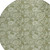 8' Artichoke Green And Fern Green Round Floral Washable Indoor Outdoor Area Rug
