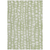 9' X 12' Artichoke Green And Ivory Abstract Washable Indoor Outdoor Area Rug
