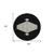 8' Black Gray And Ivory Round Oriental Washable Indoor Outdoor Area Rug