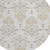 8' Ivory Beige And Taupe Round Oriental Washable Indoor Outdoor Area Rug - Ivory, Beige, Taupe