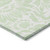 8' X 10' Mint Green and Ivory Floral Washable Non Skid Indoor Outdoor Area Rug