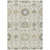 9' X 12' Ivory Beige And Taupe Floral Washable Indoor Outdoor Area Rug