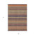 8' X 10' Orange Striped Washable Non Skid Indoor Outdoor Area Rug