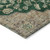9' X 12' Emerald Beige And Brown Oriental Washable Indoor Outdoor Area Rug
