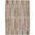 8' X 10' Rust And Ivory Striped Washable Indoor Outdoor Area Rug