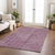10' X 14' Eggplant And Ivory Geometric Washable Indoor Outdoor Area Rug