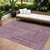 10' X 14' Eggplant And Ivory Geometric Washable Indoor Outdoor Area Rug - 608219078324
