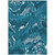 8' X 10' Navy Blue And Teal Blue Abstract Washable Indoor Outdoor Area Rug