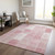 10' X 14' Pink Blush And Ivory Patchwork Washable Indoor Outdoor Area Rug